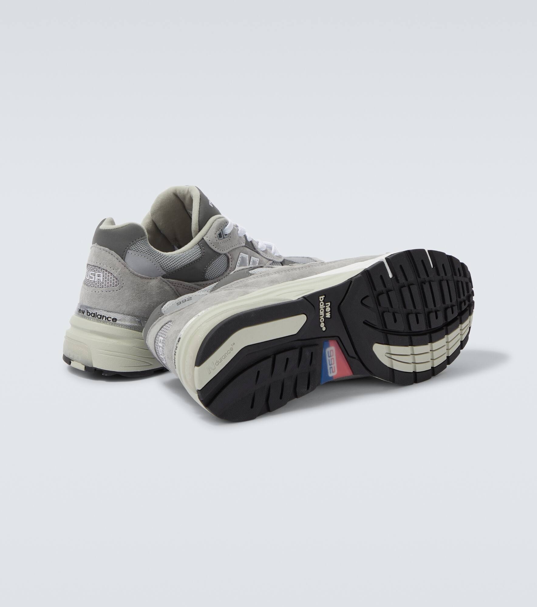 992 suede-trimmed sneakers - 7