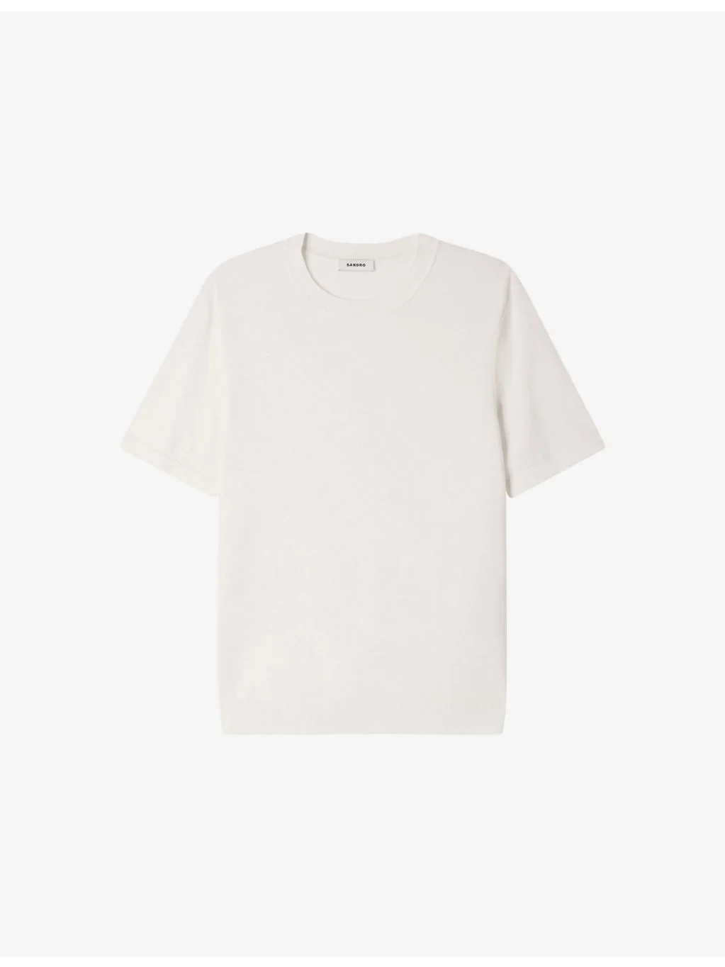 Crew Neck Cotton-Silk Knitted T-Shirt - 1