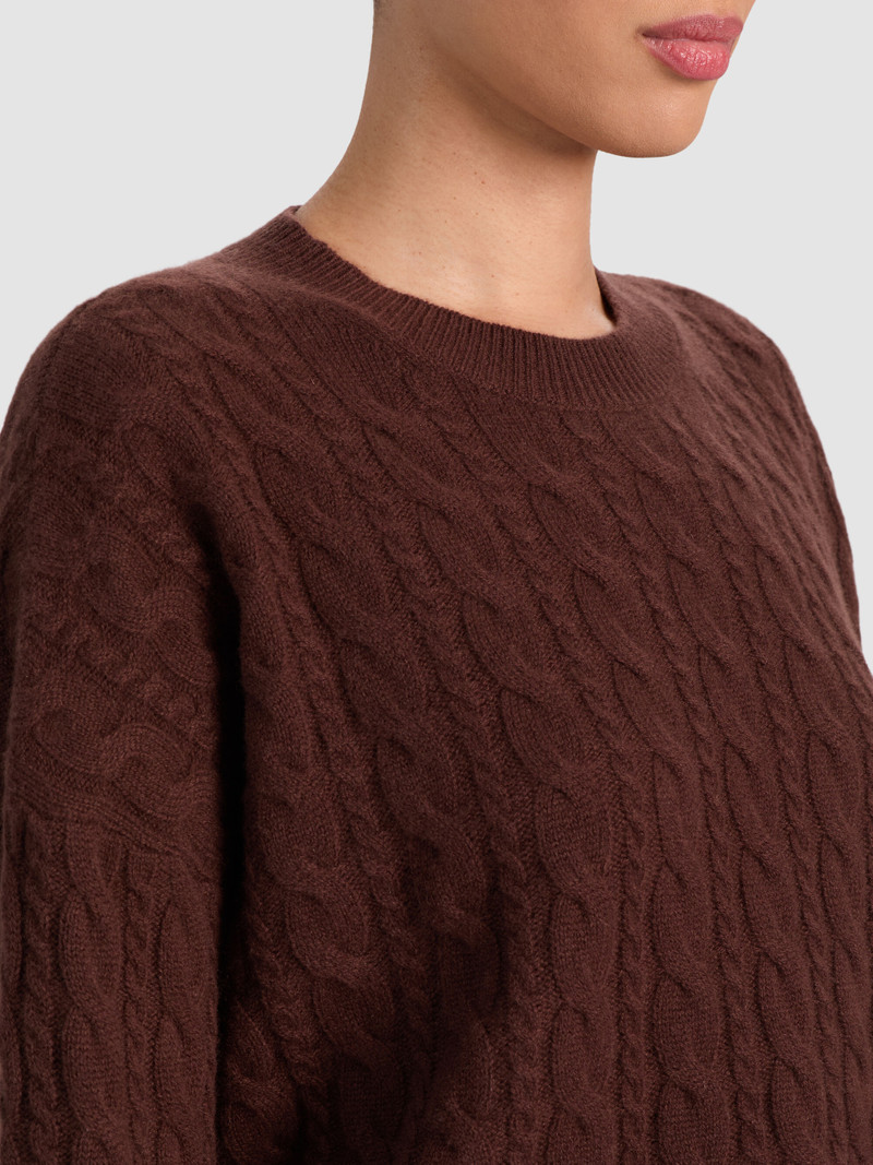 CECILIE CASHMERE CABLEKNIT PULLOVER 5