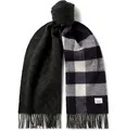 Reversible Fringed Cashmere-Jacquard Scarf - 4