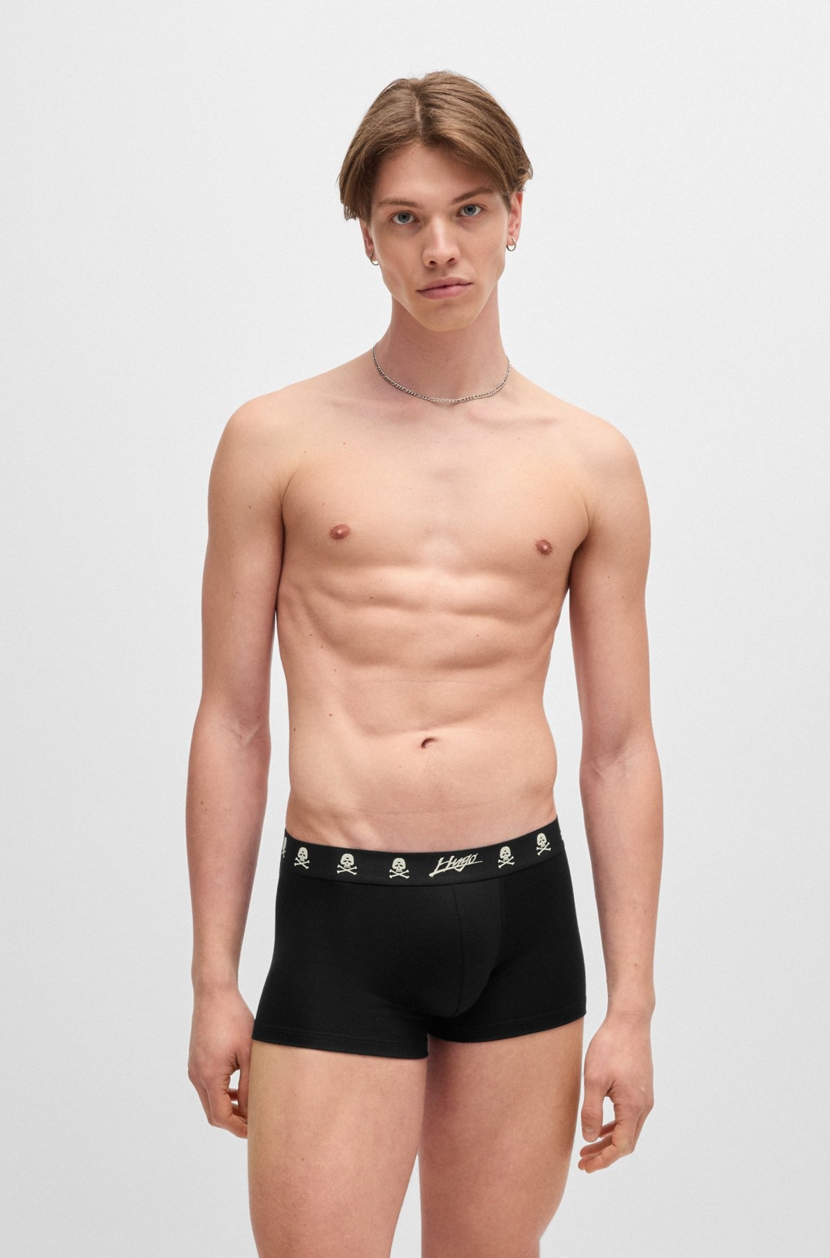 STRETCH-JERSEY TRUNKS WITH GLOW-IN-THE-DARK DETAILS - 2
