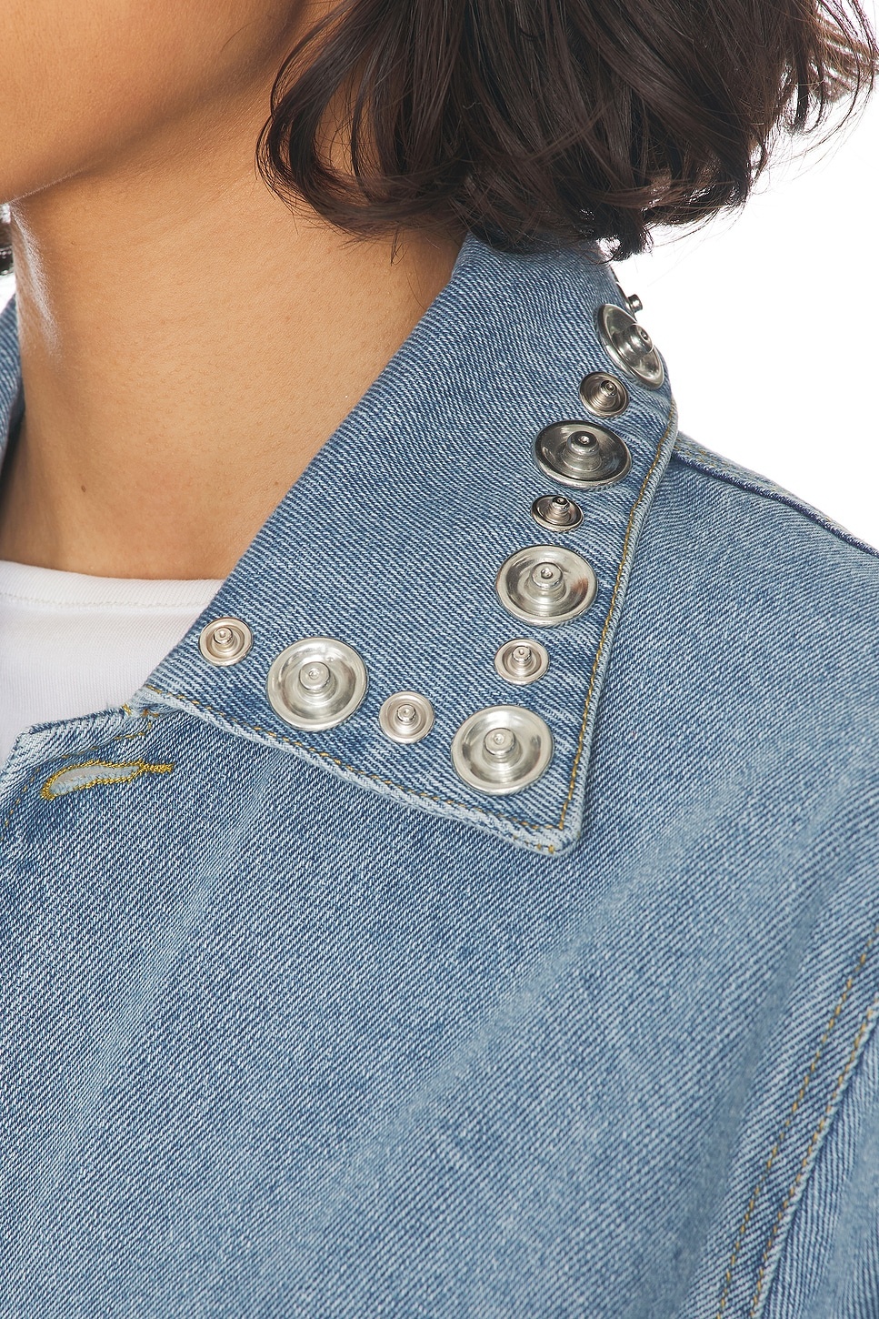 Studded Denim Jacket - 5
