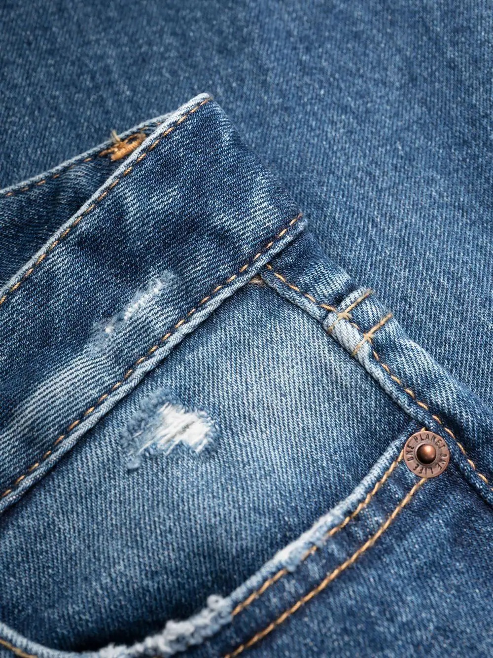 distressed cropped jeans - 8