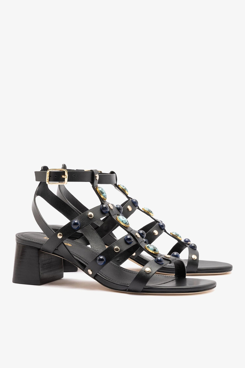 Amalfi Sandal Black Leather 3