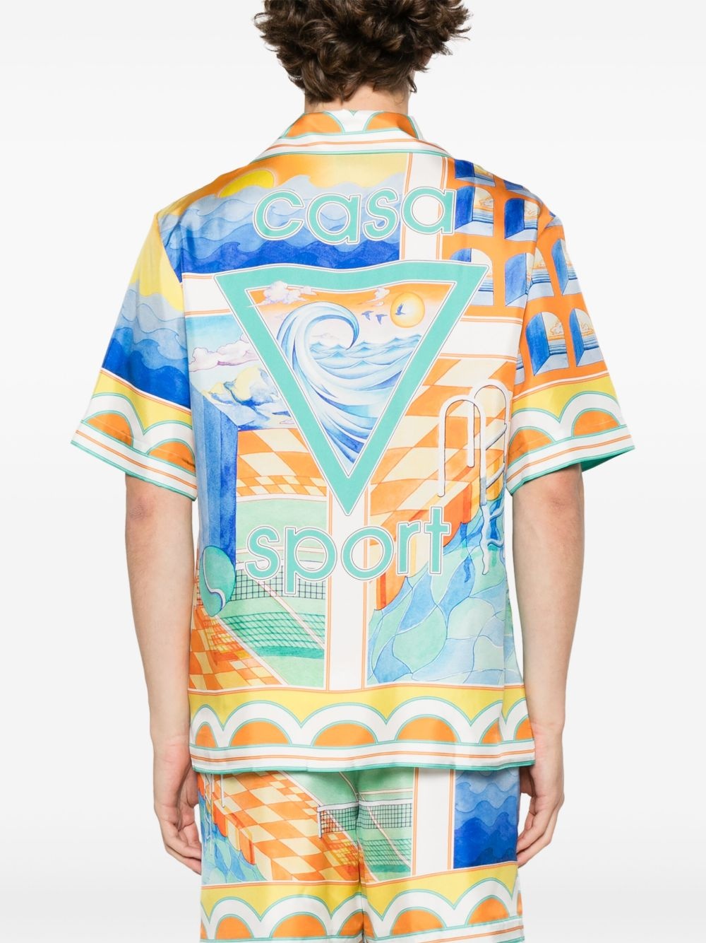 【関税込み】CASABLANCA SURREAL POOL' SHIRT Casablanca Surreal Pool T-shirt | White | FARFETCH