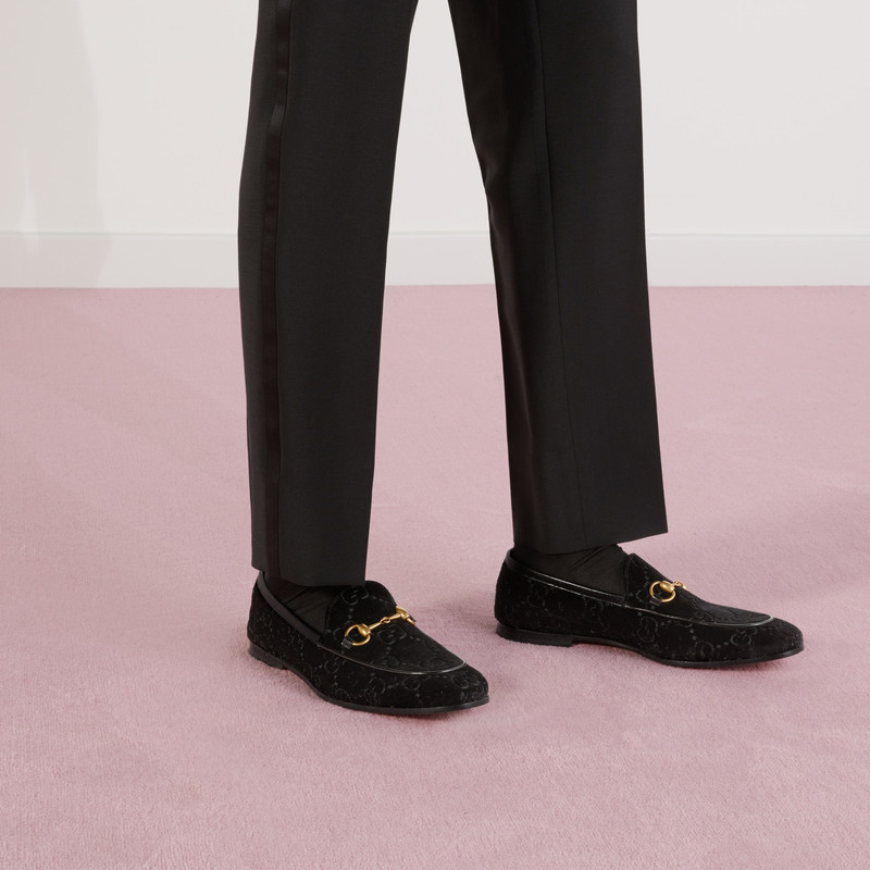 Gucci Jordaan GG velvet loafer 3