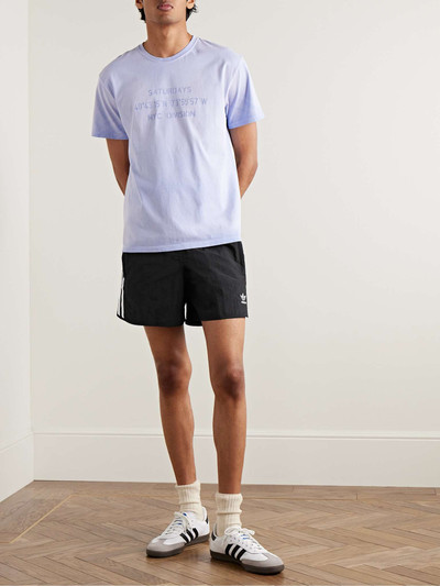 adidas Originals Sprinter Straight-Leg Logo-Embroidered Striped Recycled-Shell Shorts outlook