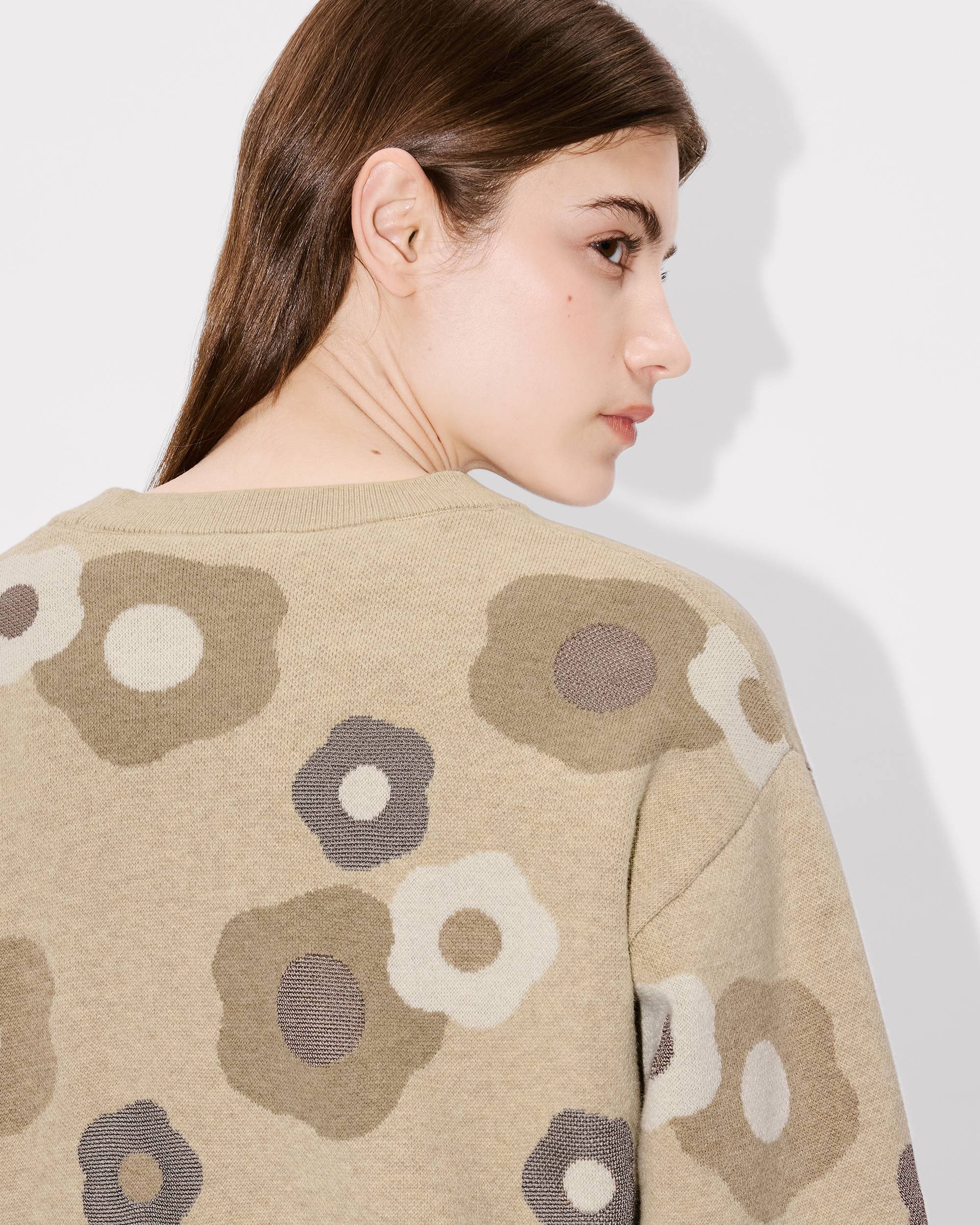 'Hana Dots' embroidered jumper in mixed cotton wool - 7