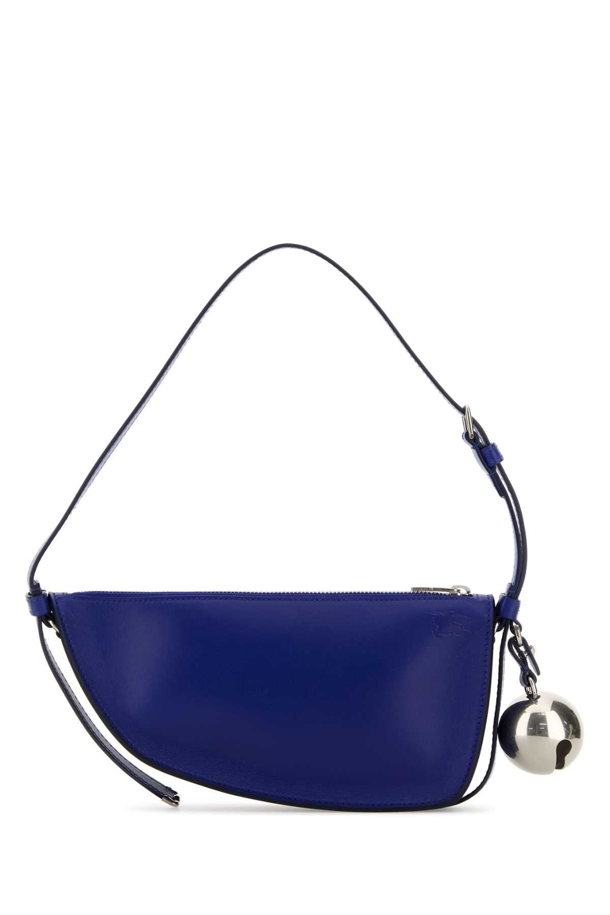 Burberry Women Blue Leather Shield Mini Shoulder Bag - 3