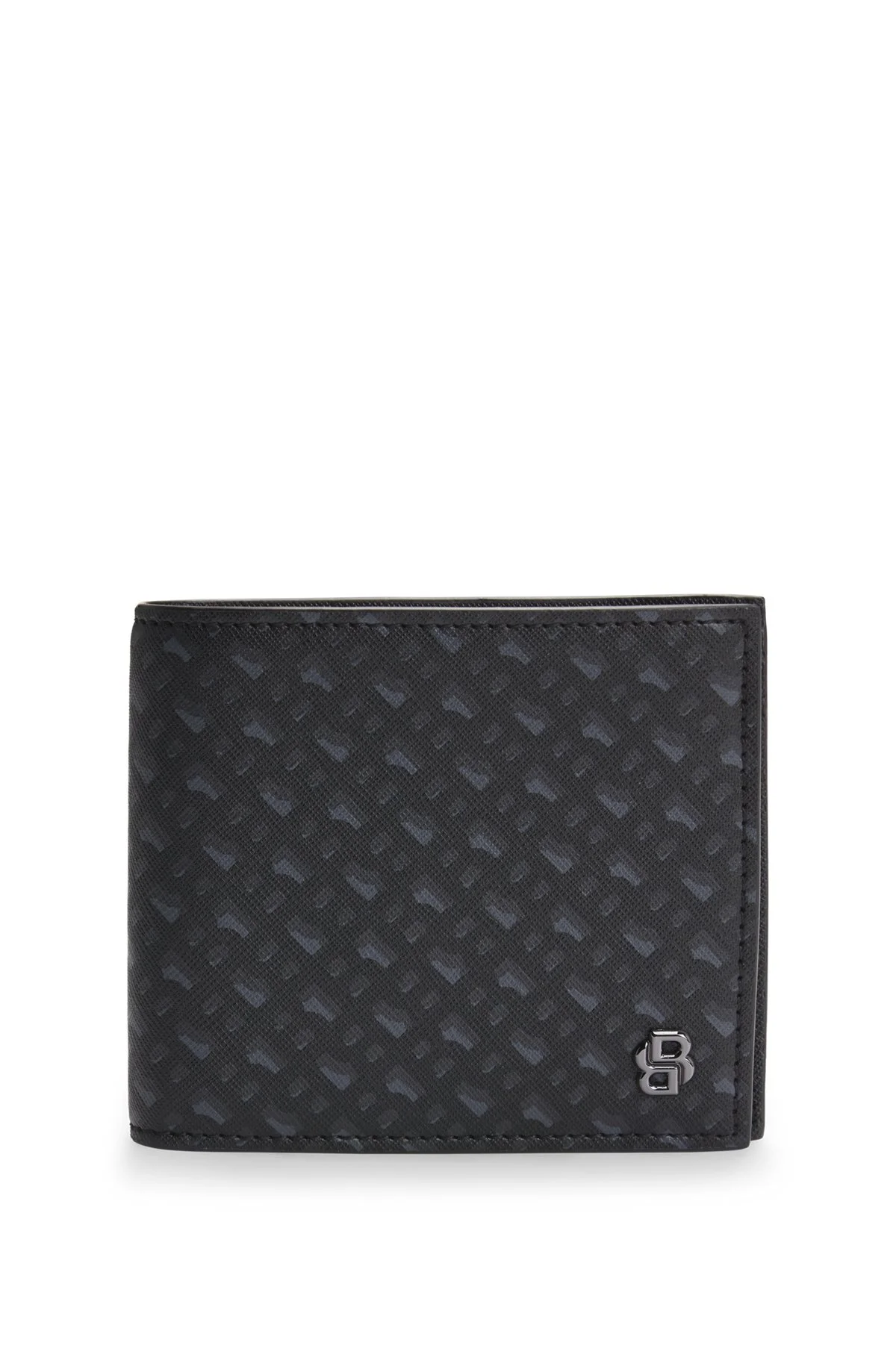 MONOGRAM FOLDING WALLET WITH DOUBLE B TRIM - 1