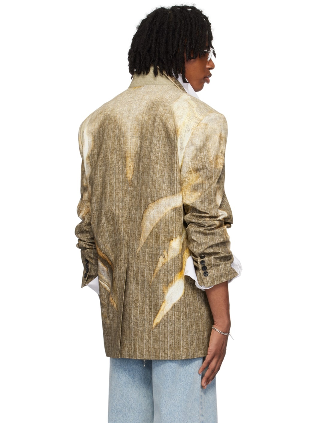 Beige Sun Bleached Blazer - 3