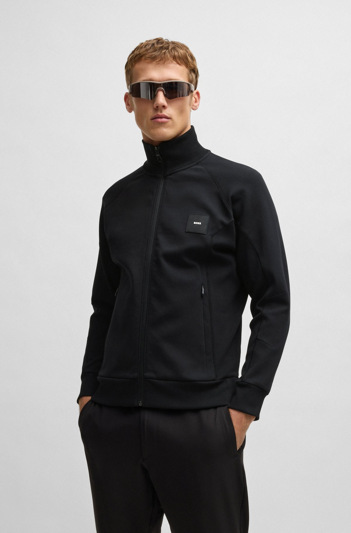 SWEATSHIRT WITH STRETCH-COTTON INSERTS - 2