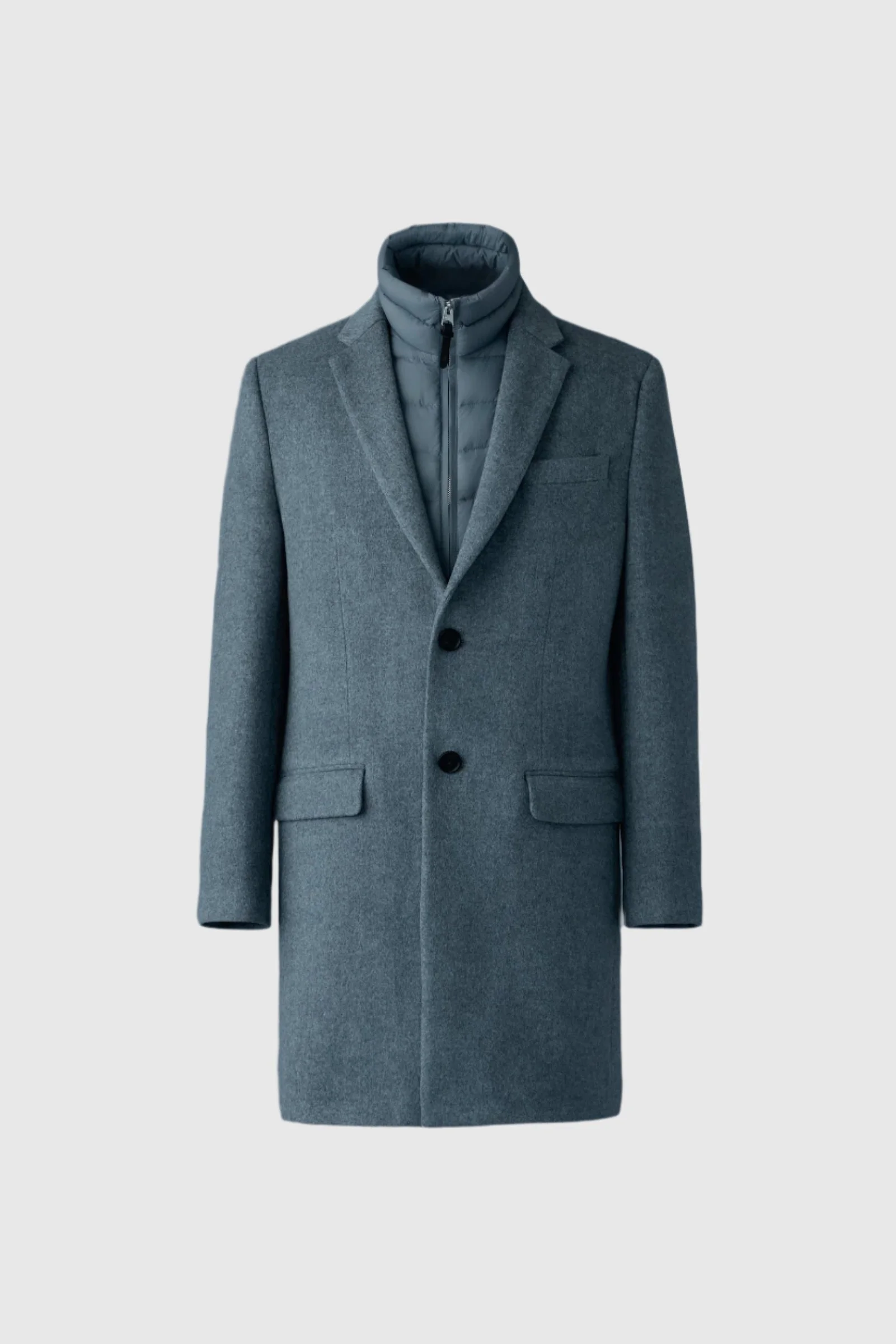 SKAI-SLB 3-in-1 wool coat with removable down liner - 1