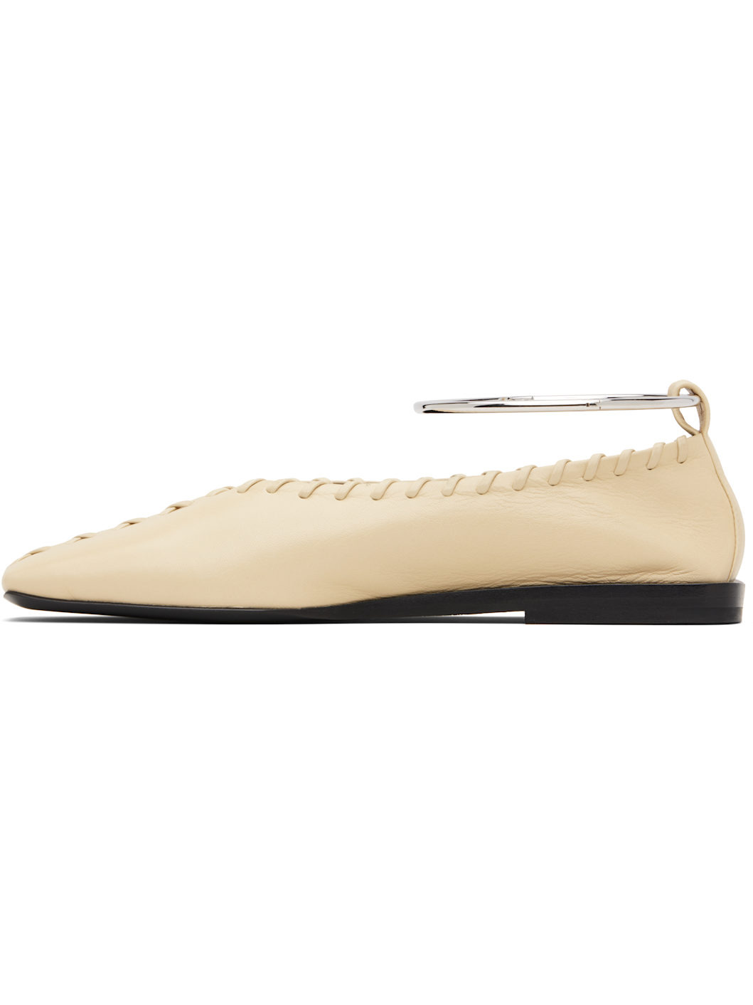 Beige Ring Ballerina Flats - 3