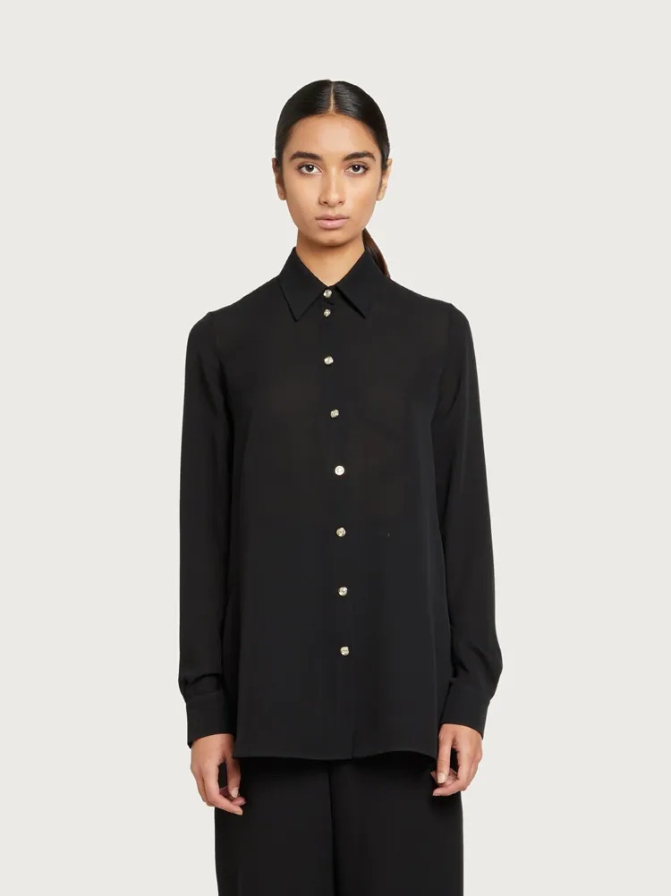 SILK GEORGETTE SHIRT - 2