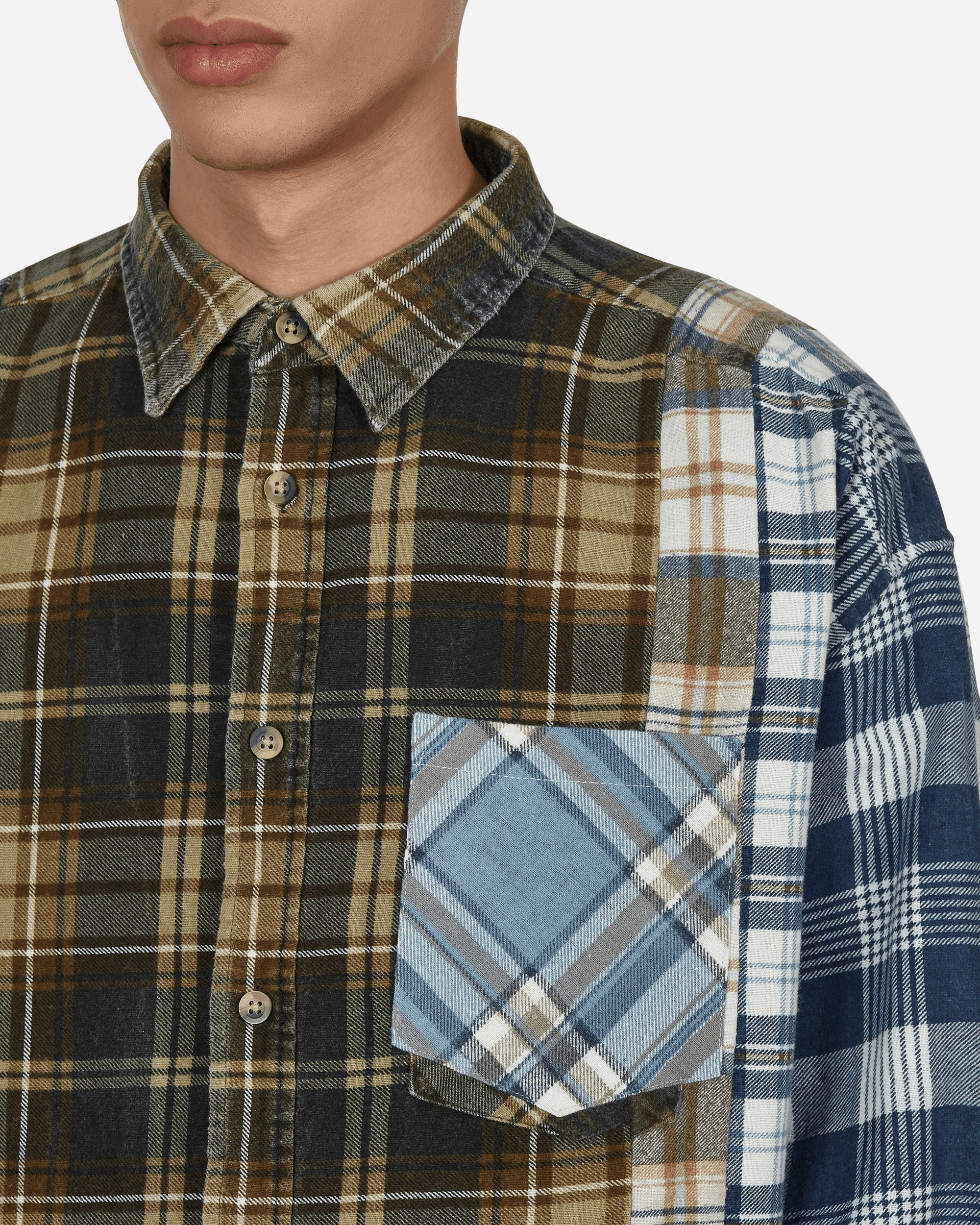 7 Cuts Wide Flannel Shirt Multicolor - 5