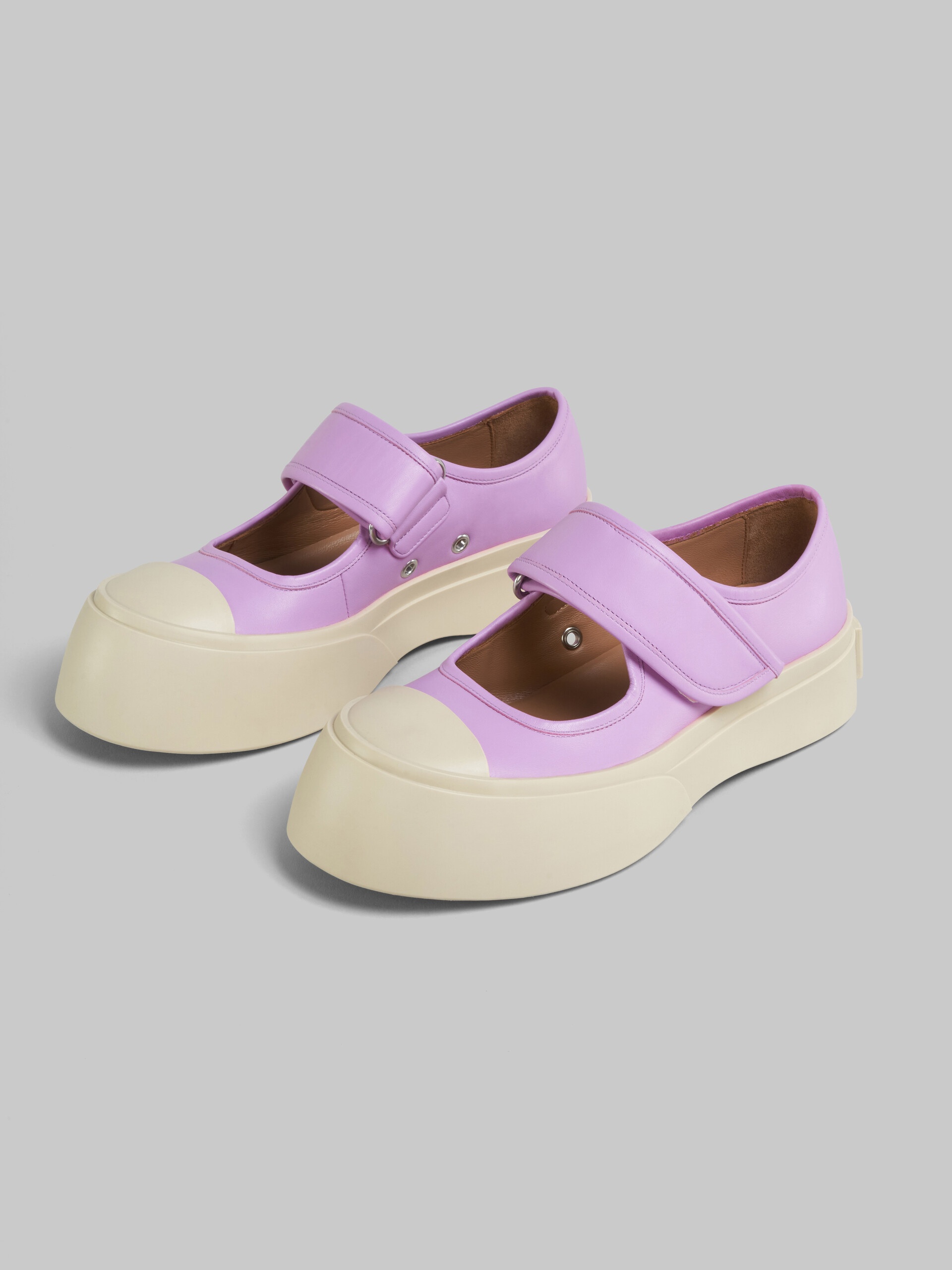 LILAC NAPPA LEATHER MARY JANE SNEAKER - 5