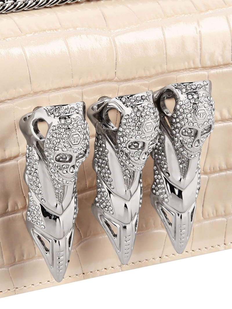 Croco-printed leather mini bag 4