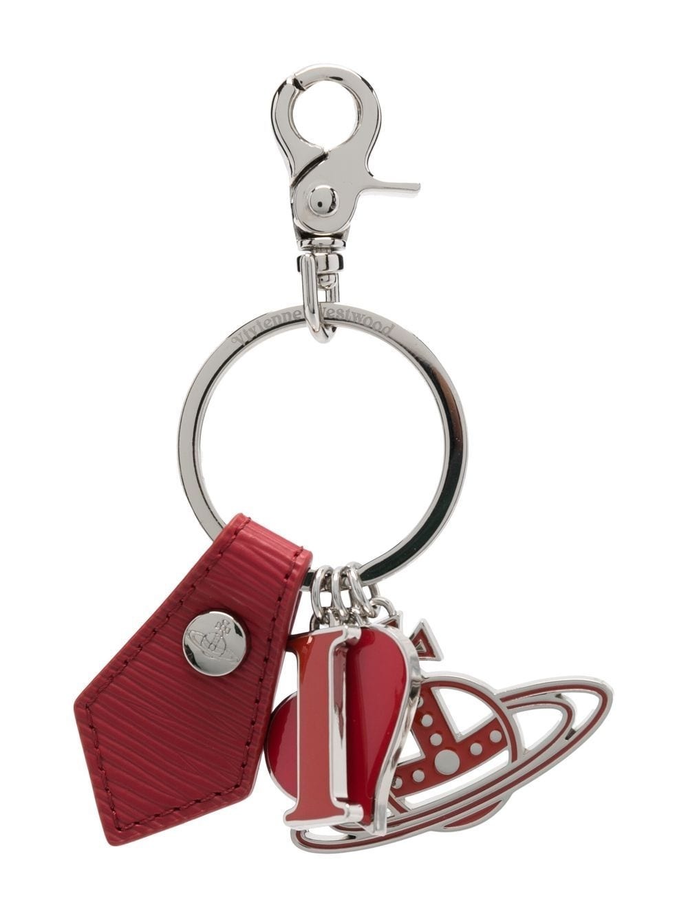 enamelled orb-detail keyring - 1