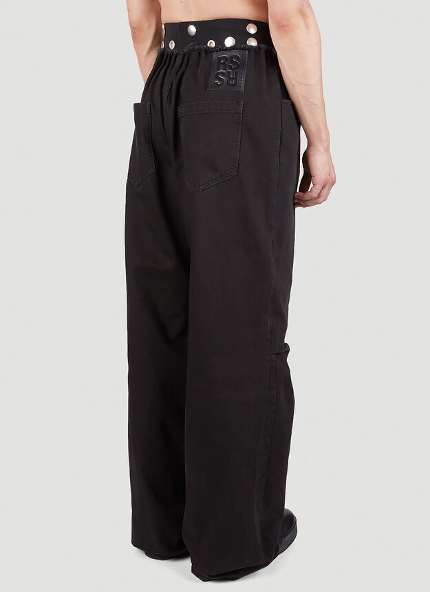 Eyelet Jeans in Black - 4