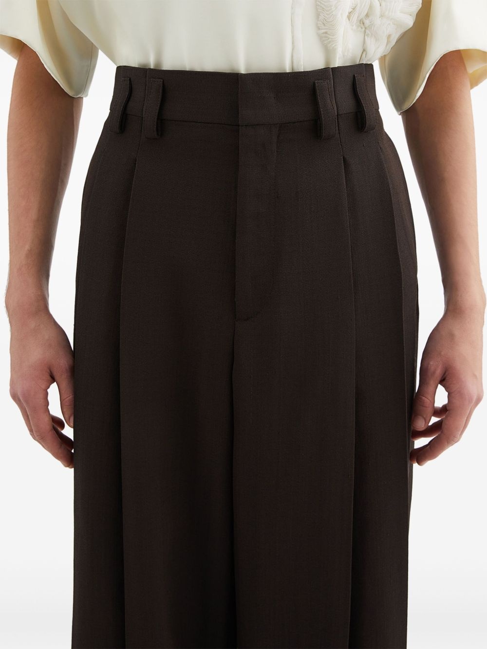 pleat-detail trousers - 5