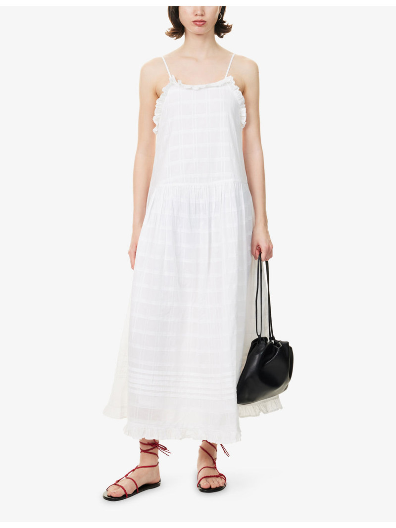 SKALL Fiore Frilled Cotton Midi Dress outlook