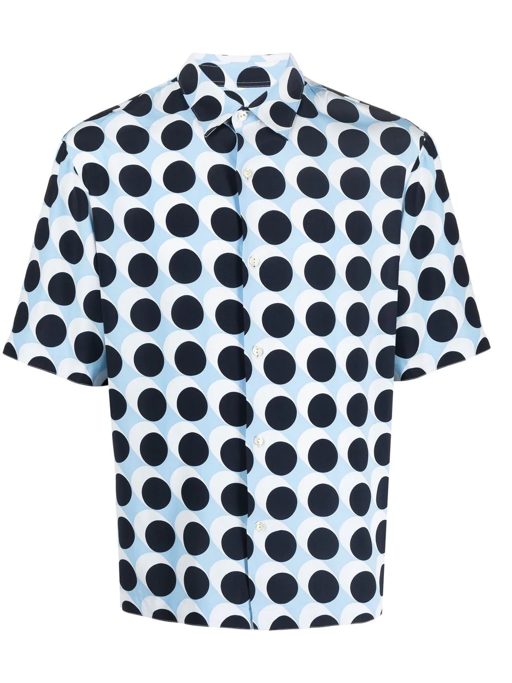 polka-dot print short-sleeve shirt - 1