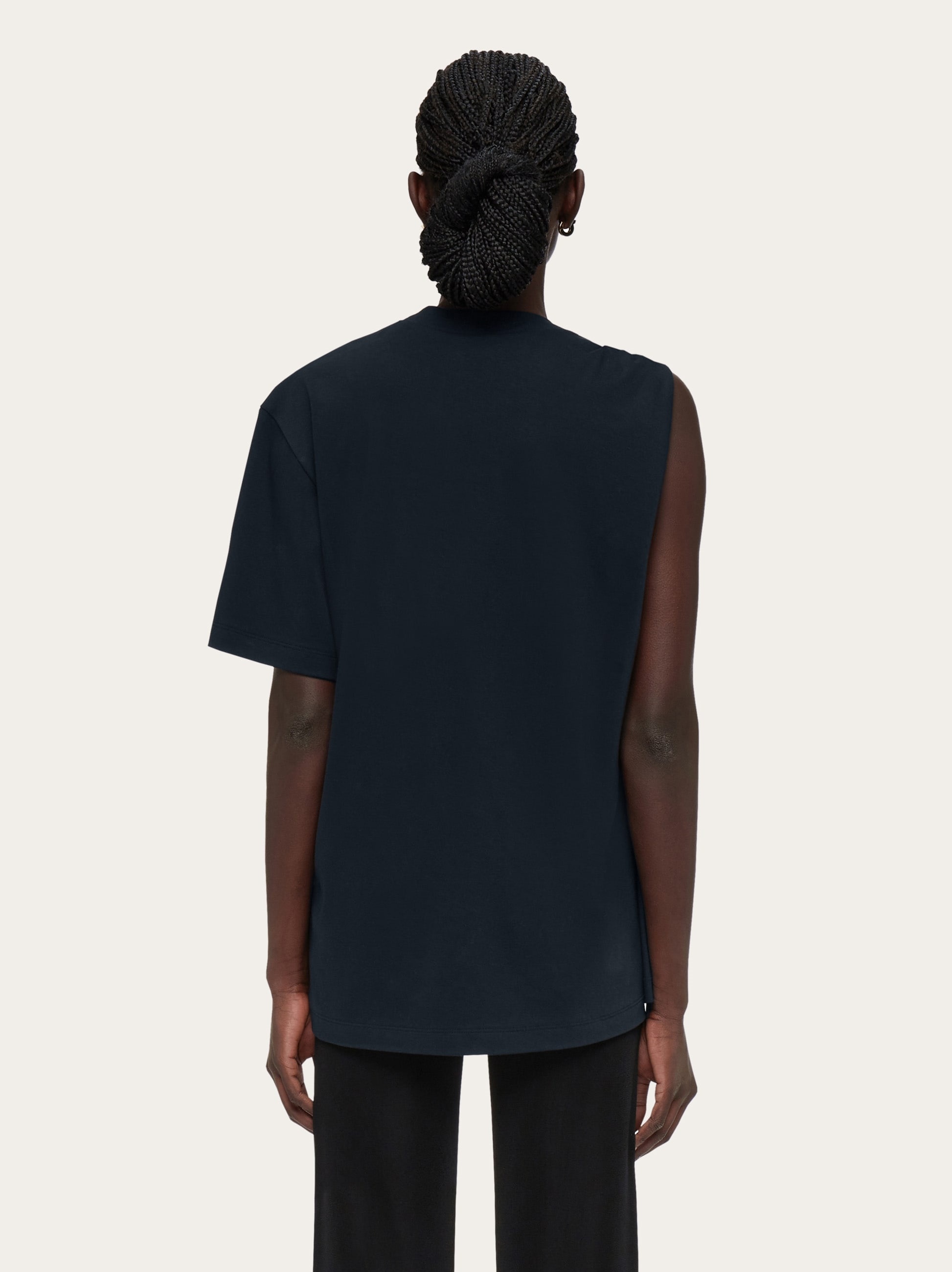 Crew neck t-shirt with golden clip - 4