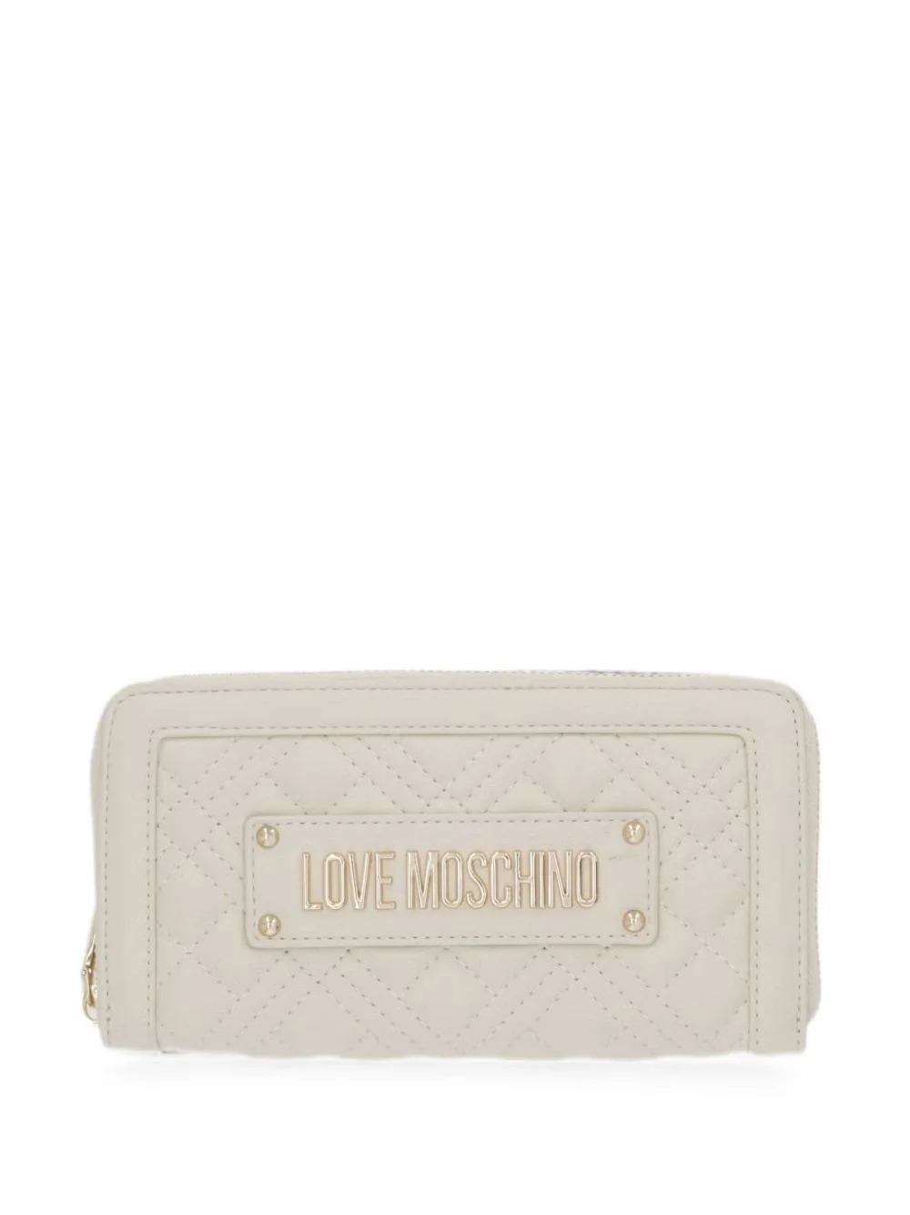 quilted logo-plaque wallet - 1