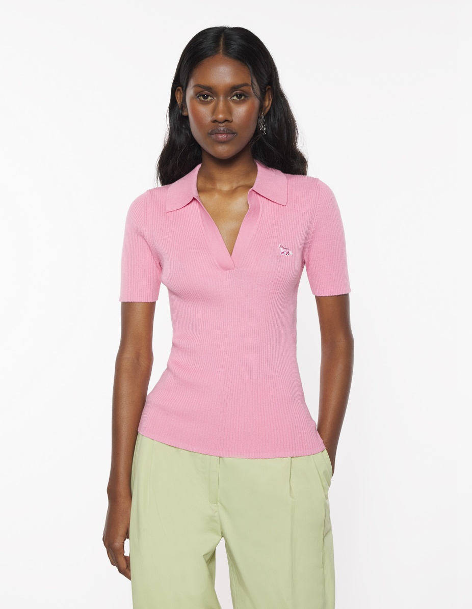 BABY FOX PATCH FINE RIBBED POLO - 3