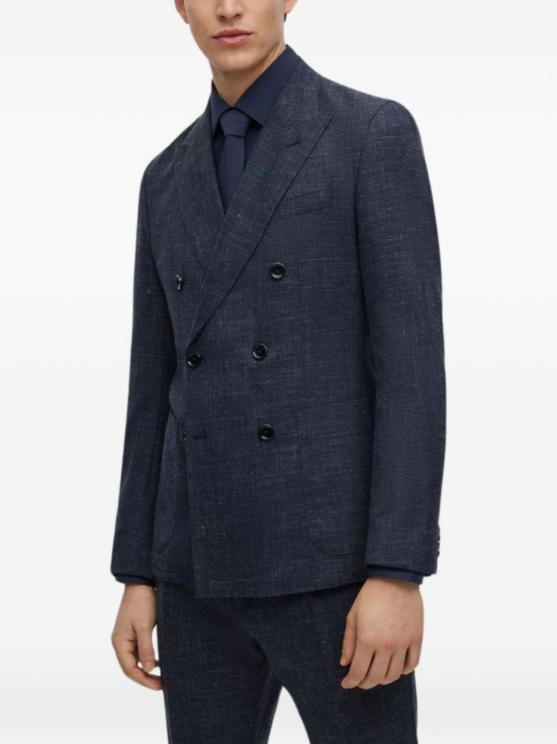 BOSS pleated double-breasted suit outlook