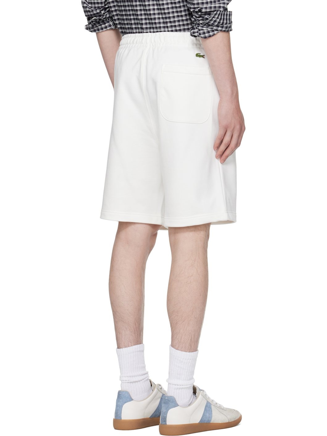 White Graphic Print Shorts - 3