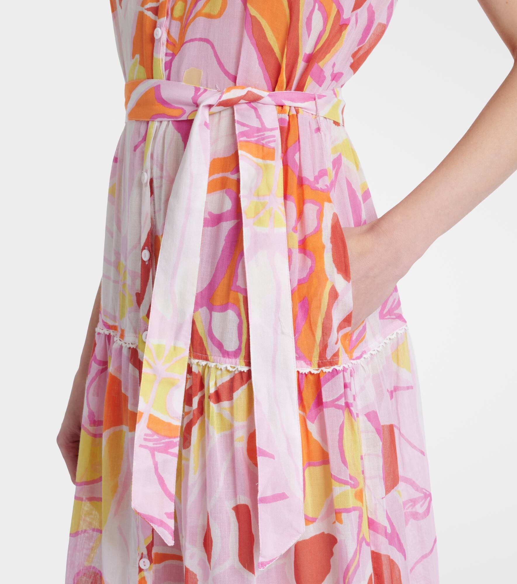 Kora printed cotton midi dress - 5
