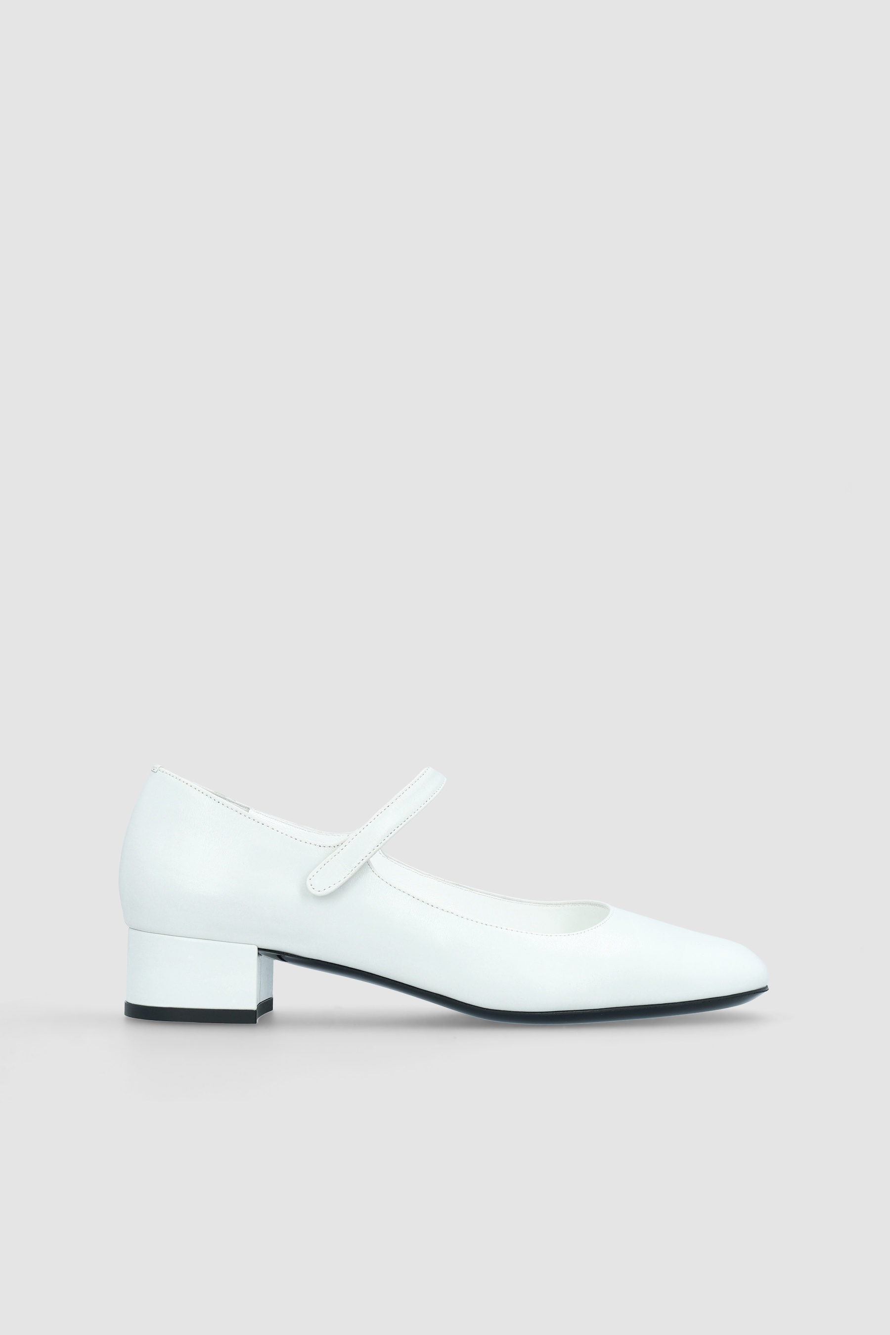 GINNY BURRATA CREASED CALF LEATHER MARY JANE PUMP - 1