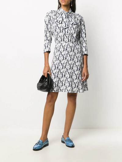 Victoria Beckham hand-print A-line dress outlook