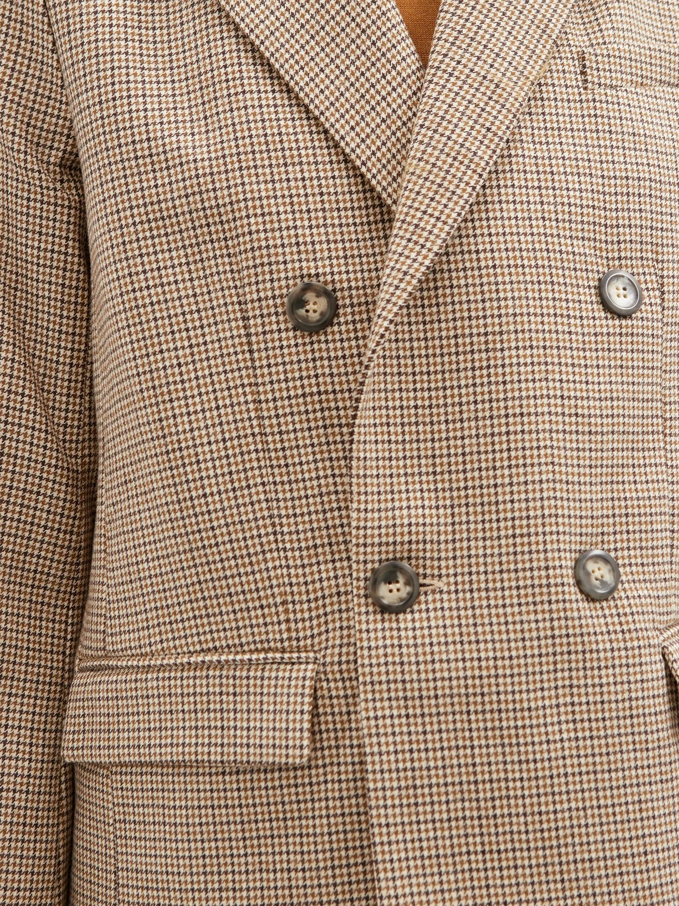 Prune double-breasted houndstooth-wool jacket - 3