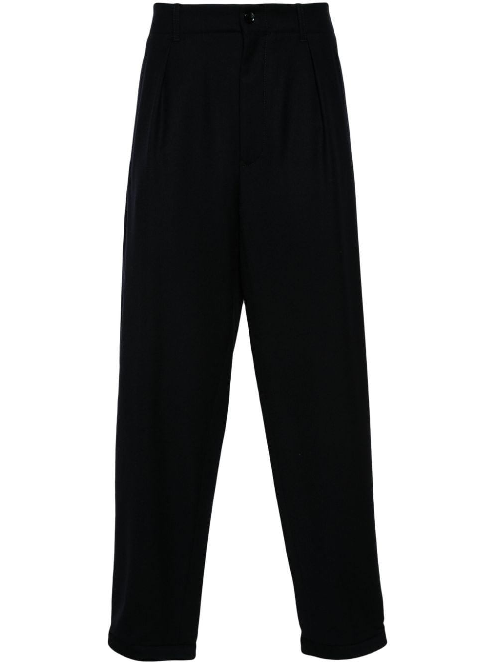 tapered virgin wool trousers - 1