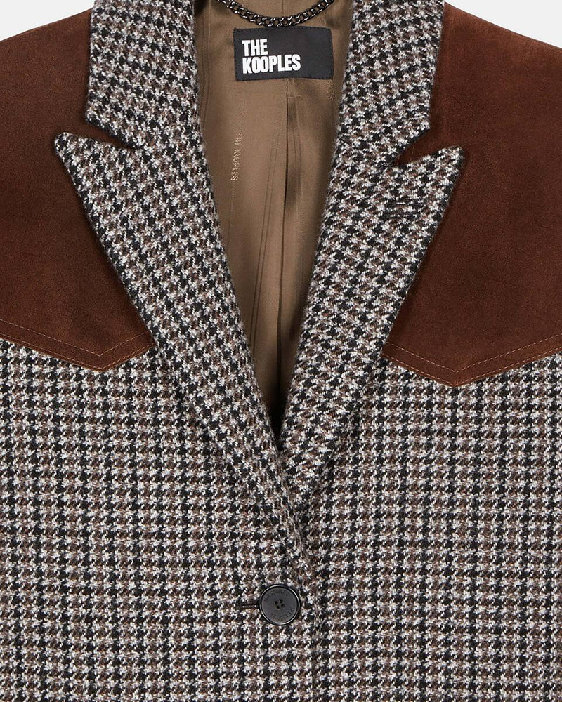 LONG BLACK AND WHITE HOUNDSTOOTH COAT 7