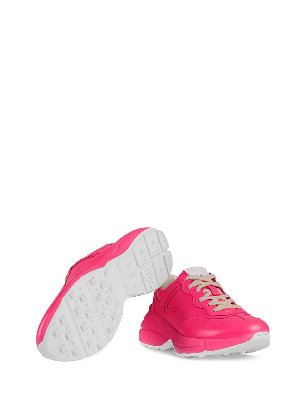 Rhyton fluorescent leather sneaker - 3