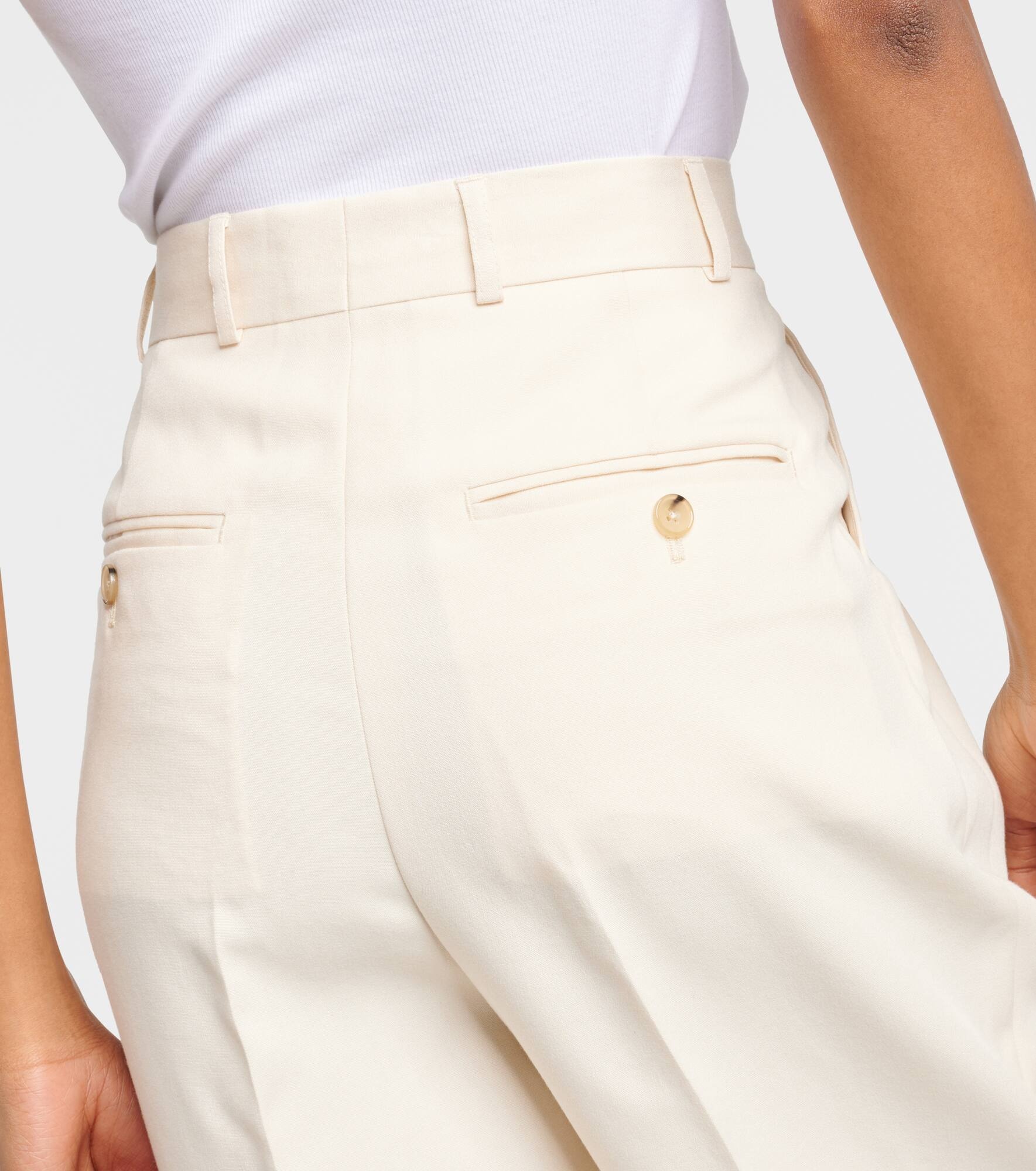 Pleated straight pants - 6
