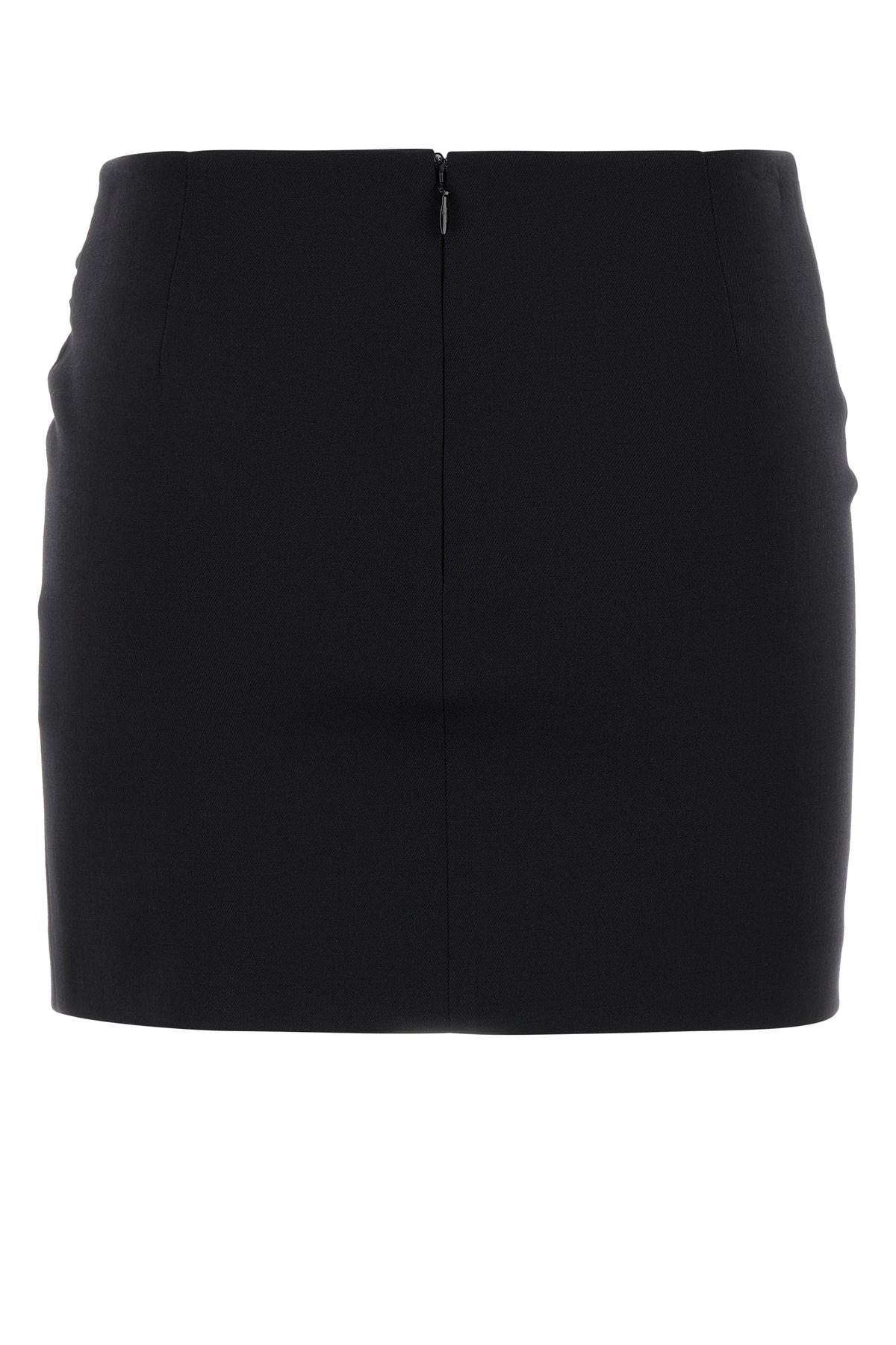 Black stretch twill mini skirt - 2