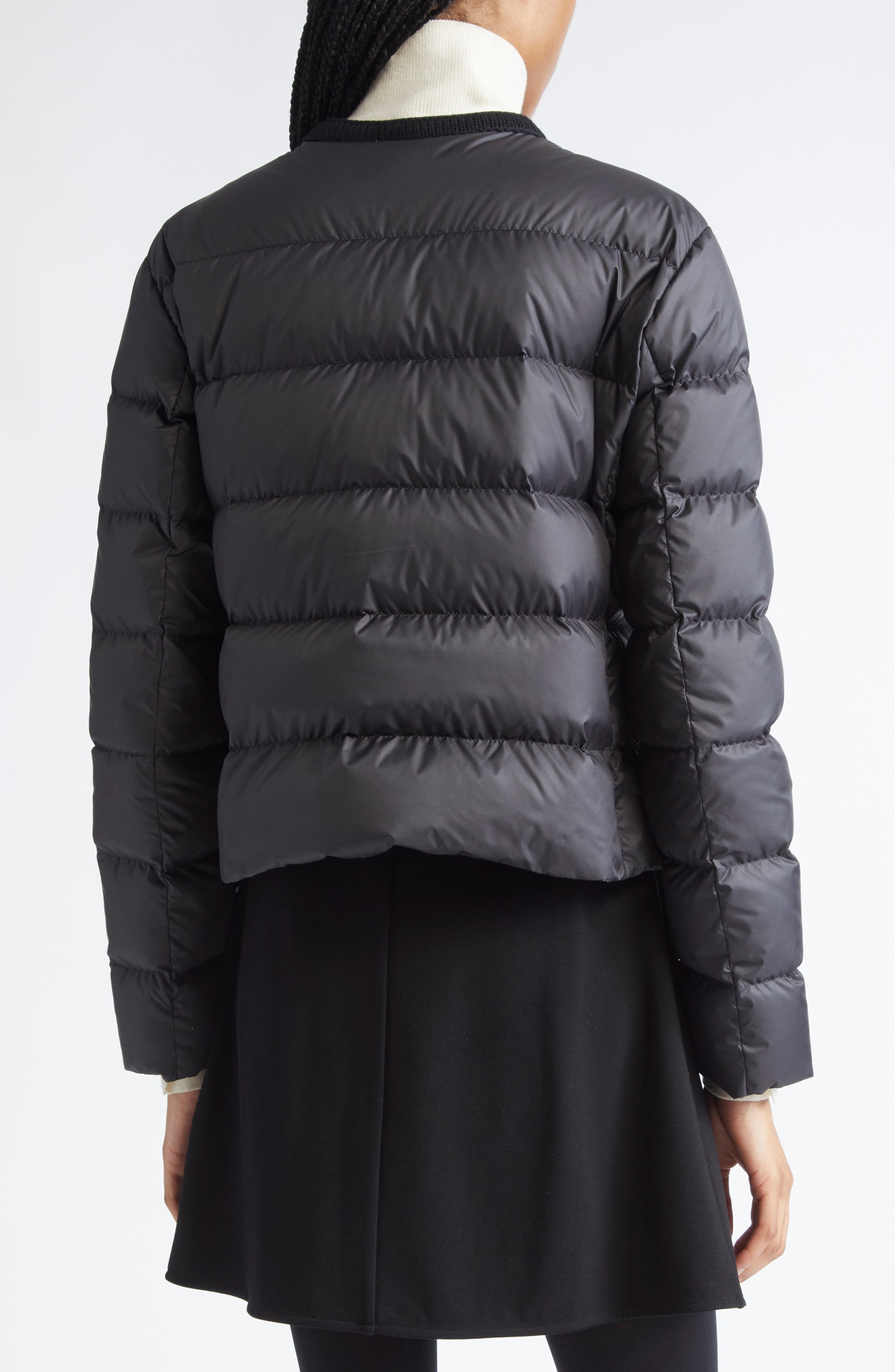 Moncler Mauvezin Mixed Media Down Puffer Jacket in Black at Nordstrom - 3