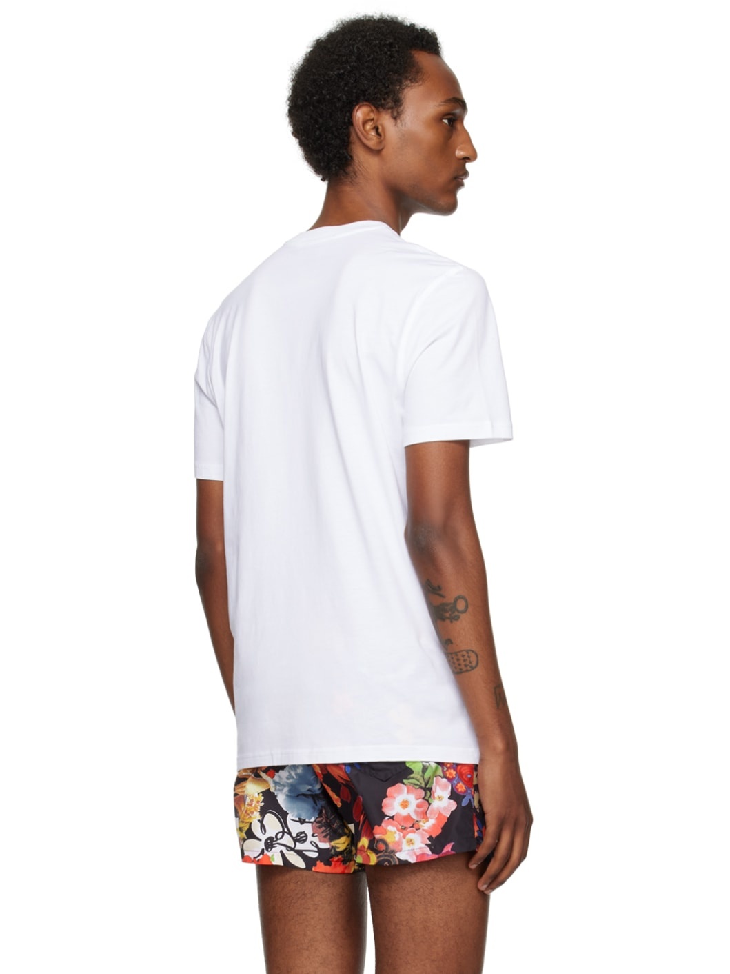 White Small Teddy Mesh T-Shirt - 3