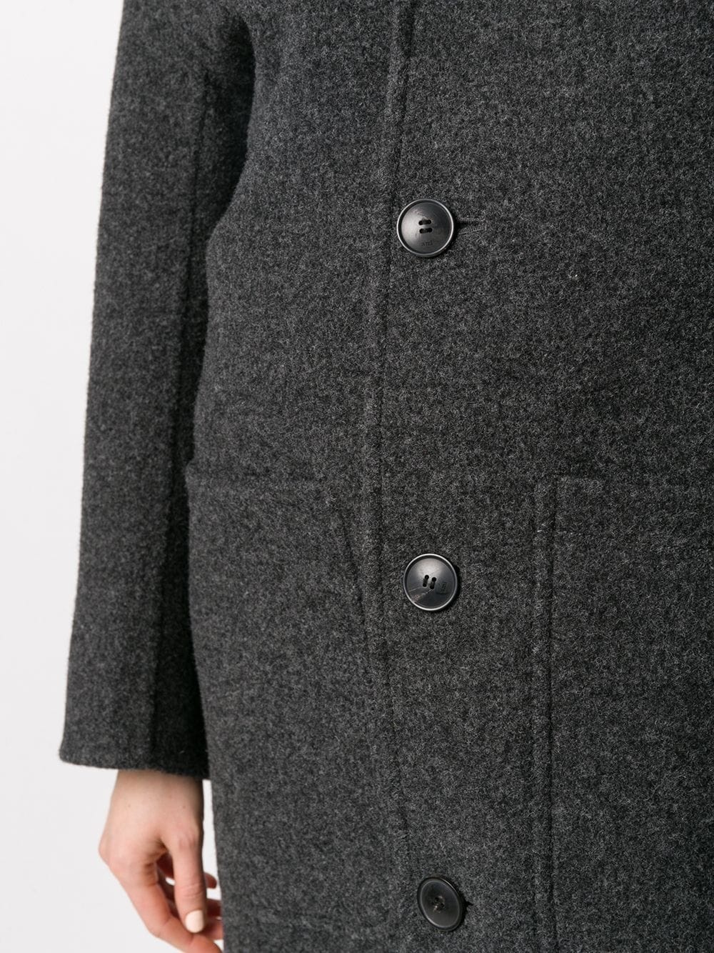 buttoned car coat - 5