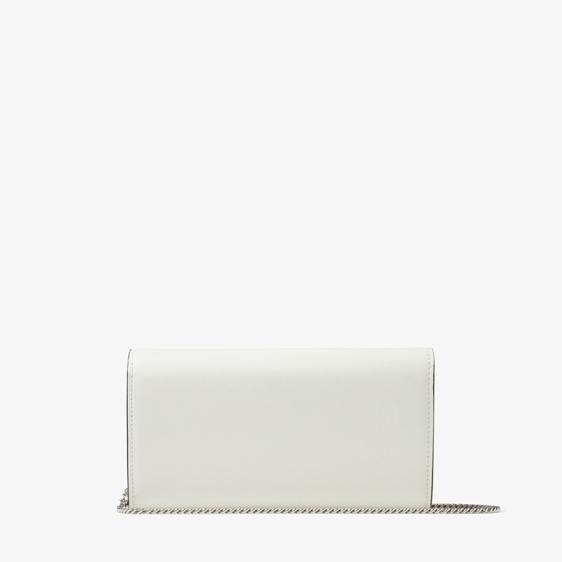 Wallet W/chain
Latte Leather Wallet with Crystal Buckle 5