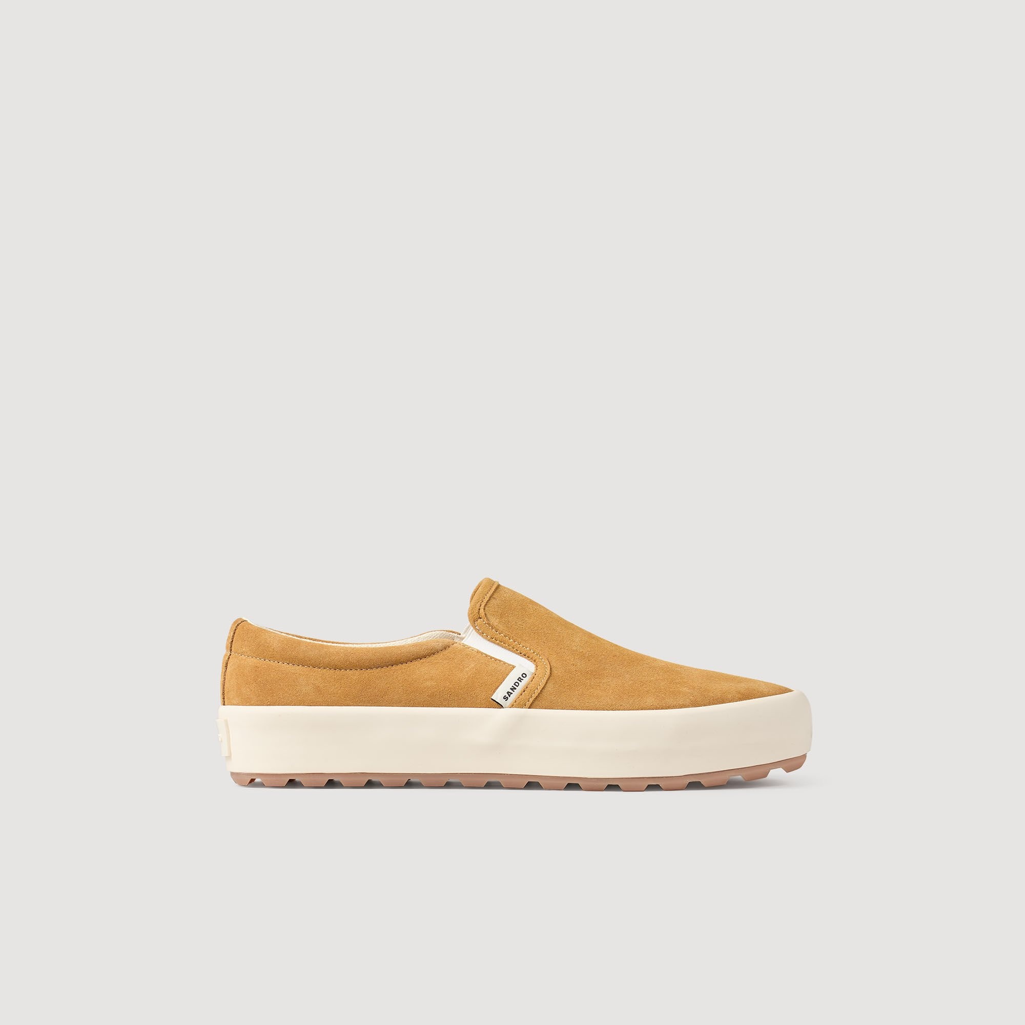 SPLIT LEATHER SLIP-ONS - 1