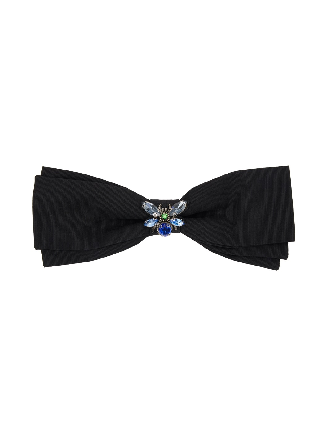 Black Crystal-Cut Barrette - 1