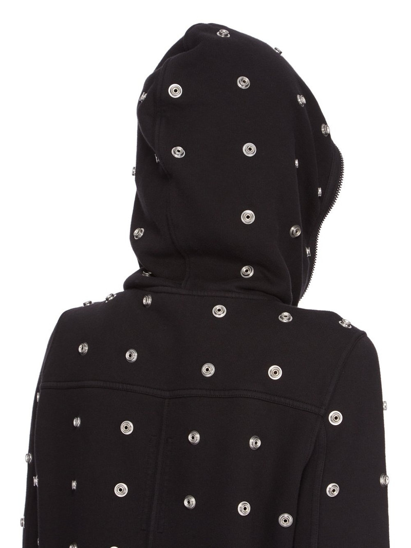 snap-detail zip-up hoodie 6