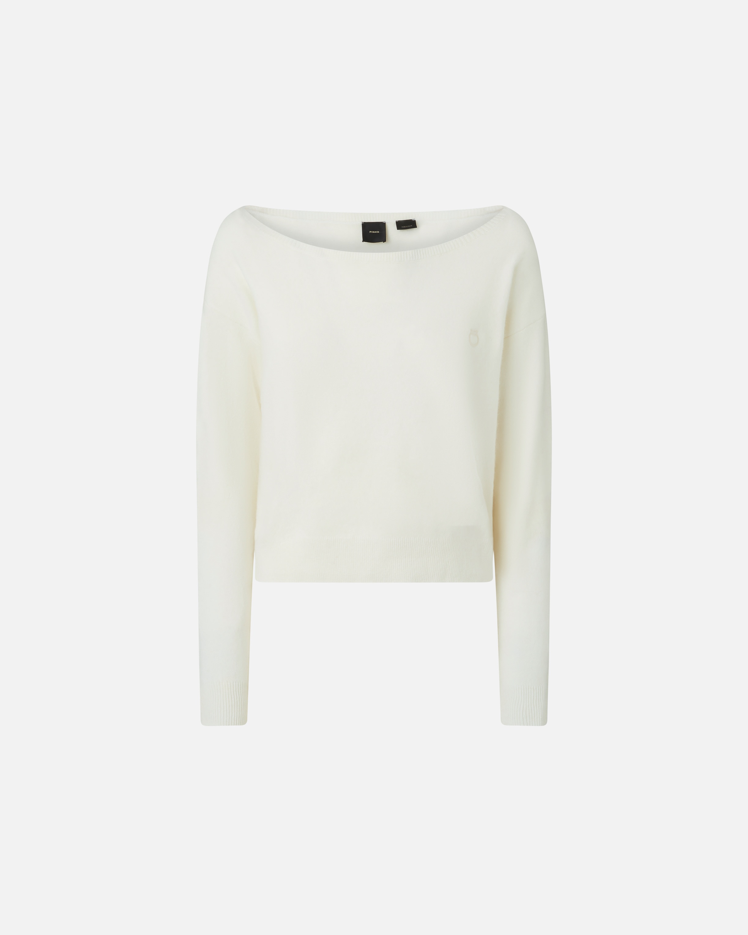 CASHMERE-BLEND SWEATER WITH EMBROIDERED LOGO - 1
