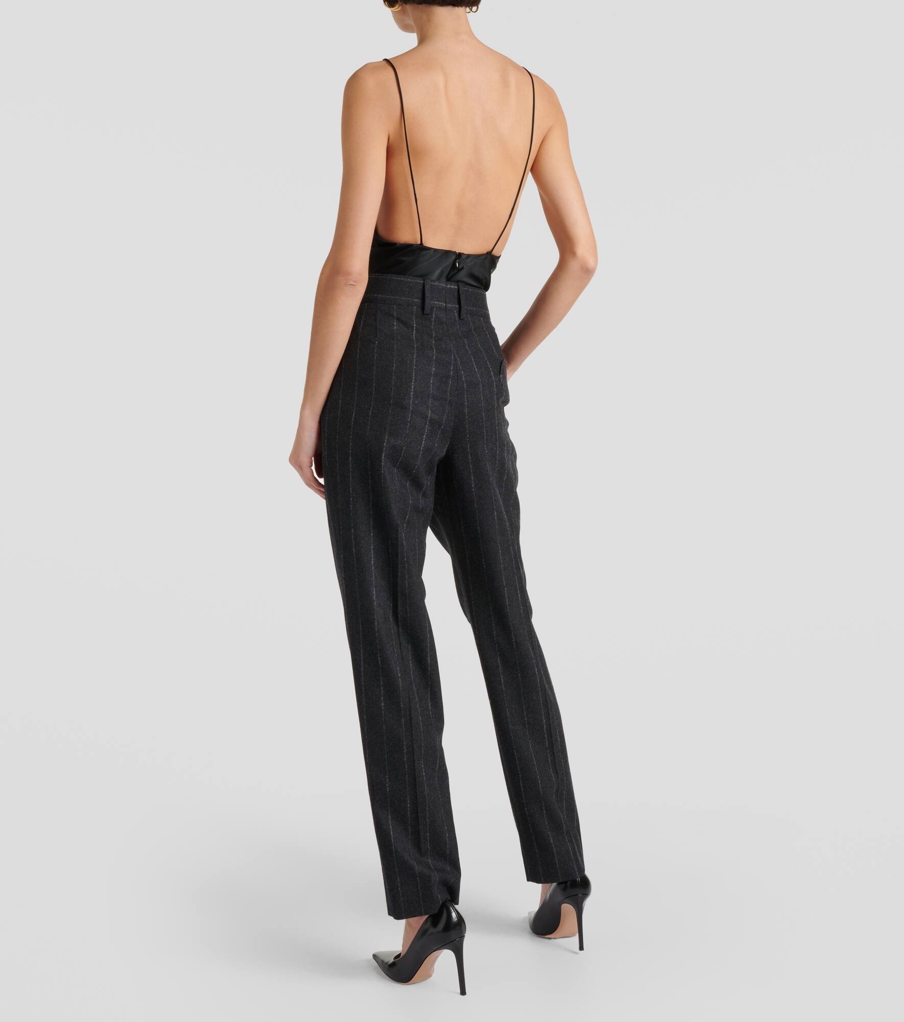 Banker pinstripe wool straight pants - 3